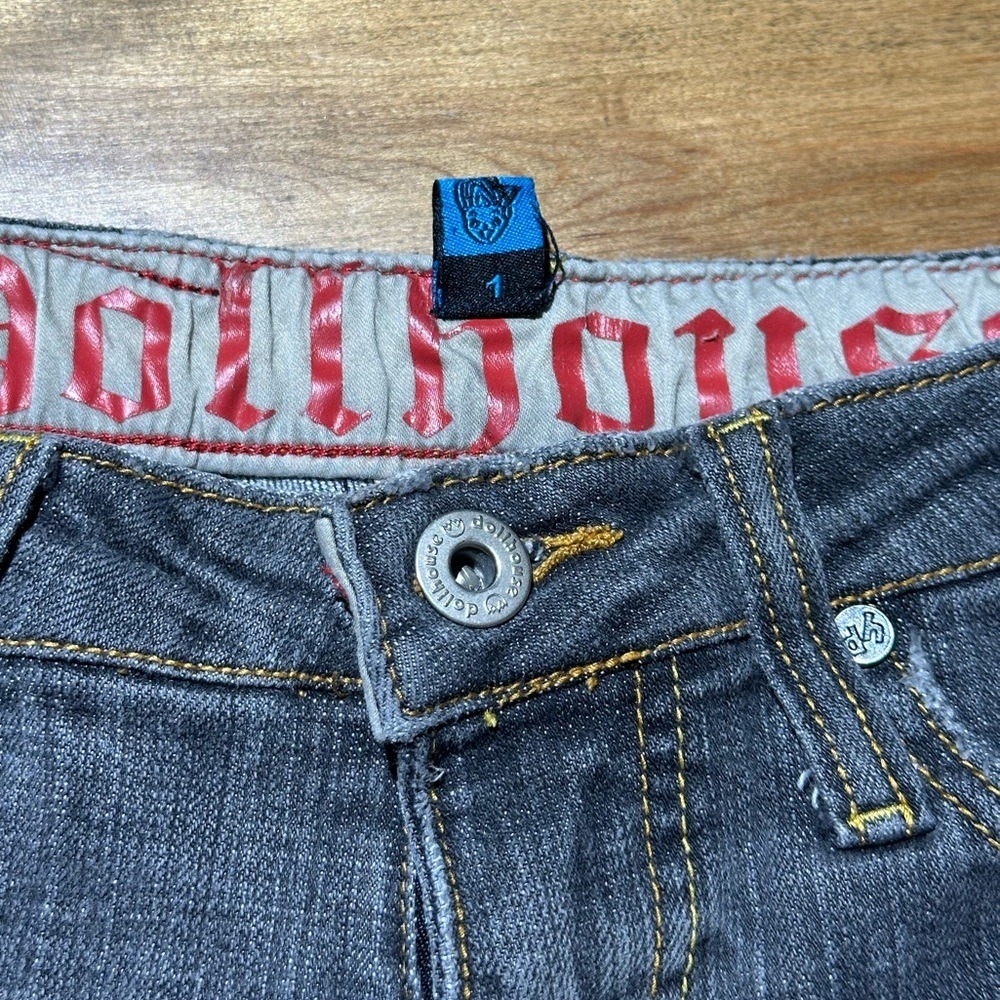 Dollhouse High Rise Denim Shorts Women's Size 1 Style No. #AB-2138KS - Picture 3 of 7
